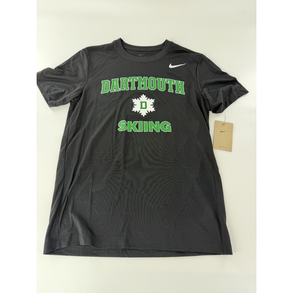 Nike Dartmouth Skiing Big Green Legend Short Sleeve T-Shirt New Size S Black